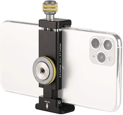 Phone Mount for Tripod, Smartphone Tripod Adapter for iPhone Samsung Cell Phone Stand Holder with Cold Shoe and Arca Swiss Quick Release Plate for...