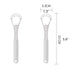 2PCS Tongue Cleaners Wide-head Double Blades Scrapers For Oral Care, Platinum Color...