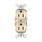 Legrand Pass & Seymour TR5262ICC12 15 Amp Tamper Resistant Construction Specification Grade Duplex Receptacle Outlet, Back and Side Wire, Ivory (1...