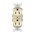 Legrand Pass & Seymour TR5262ICC12 15 Amp Tamper Resistant Construction Specification Grade Duplex Receptacle Outlet, Back and Side Wire, Ivory (1...