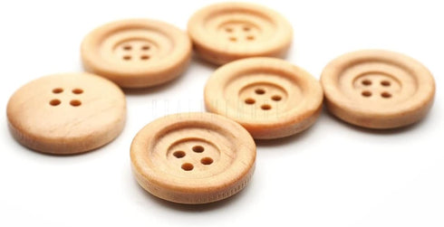 CRAFTMEMORE Wooden Buttons 4 Holes Round Wood Button for Garment Sewing DIY Crafts B739 (13mm, 12pcs)...