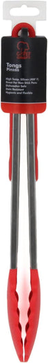 Chef Craft Premium Silicone Tongs, 12 inch, Red...