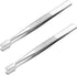 SUPVOX 2pcs Stamp Tweezers Philately Stamps Collector Tools (Silver)...