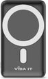Vida IT Fast Wireless Battery Pack Magnetic Power Bank for iPhone 12 13 14 Pro Max 5000mAh USB-C Portable Charger for Android Samsung Phone with S...