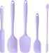 5 Piece Purple Silicone Spatula Set, Heat Resistant Rubber Spatulas Set, Silicone Kitchen Utensils Set Dishwasher Safe for Nonstick Cookware...