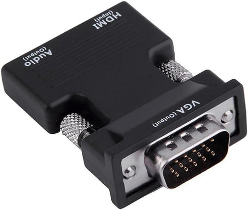 HDMI to VGA Adapter, 1080P 60Hz, with 3.5mm Audio Cable, Compatible for Laptop Computer to TV Projector Monitor...