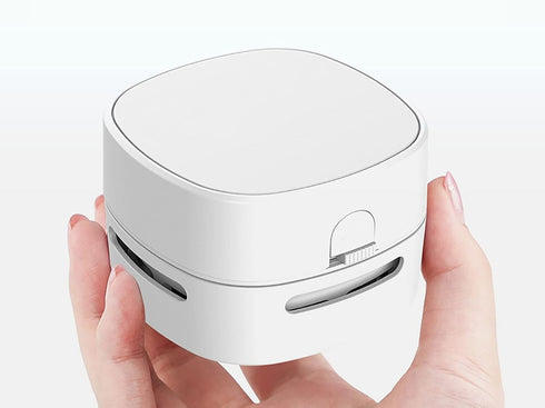 Mini Desktop Vacuum Cleaner Handheld Cordless Sweeper Crumb Vacuum Cleaner White for Home,Tabletop,Cars,Pet Hairs Cleaning...