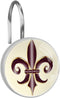 Fleur De Lis New Orleans Flower Crystal Glass Shower Curtain Hooks Rings Decorative Bathroom Decor - Set of 12...
