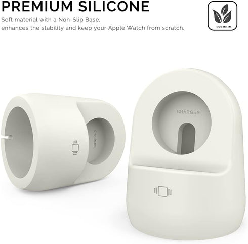 AhaStyle iWatch Stand Silicone Charging Dock Holder for Apple Watch Ultra 2, Ultra, SE2, SE, Series 9 8 7 6 5 4 3 2 1 (49/45/44/42/41/40/38mm), Su...