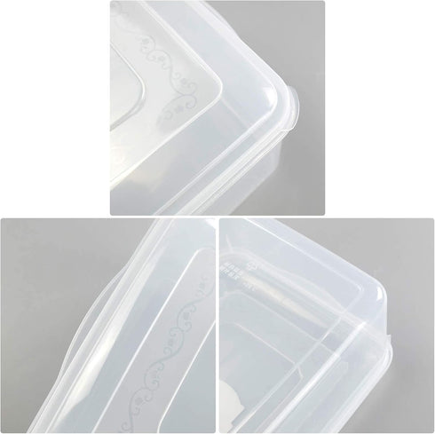 11 Quart Clear Storage Box, Plastic Storage Bin with Lid, 2 Packs...