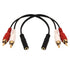 VCE 3.5mm Female to 2 RCA Male Stereo Audio Y Cable 2-Pack, Gold Plated Adapter Compatible for TV,Smartphones, MP3, Tablets, Speakers,Home Theater...
