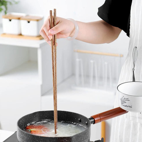 16.5 Inch Long Cooking Chopstick Wooden Chopstick Long Hot Pot Chopstick 10 pairs Wooden Frying Chopstick, for Hot Pot, Frying, Noodle, Cooking Fa...