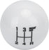 Qiilu Round Ball Gear Shift Knob, M12x1.25 Gear Shift Knob Head 5 Speed Wear Resistant with 3 Adapter Universal Automobile Accessory(White)...
