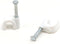 THE CIMPLE CO - Single Coaxial Cable Clips, Cat6, Electrical Wire Cable Clip, 1/4 in (6 mm) Nail Clip and Fastener, White (50 Pieces per Bag)...