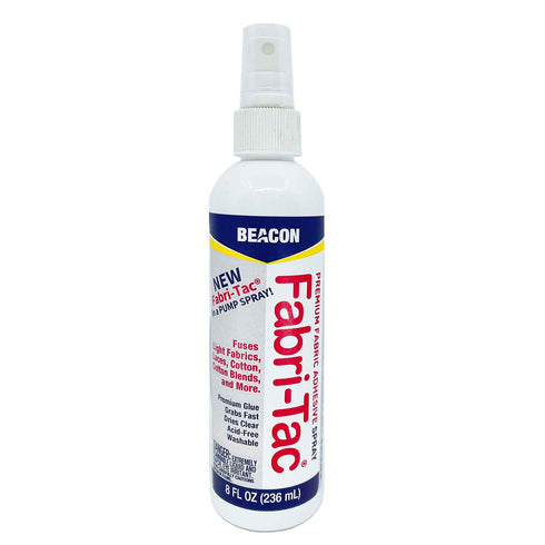 BEACON Fabri-Tac Spray - Premium Permanent Fabric Adhesive for Upholstery and More- Machine Washable and Flexible, 8-Ounce...