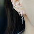 Dagger Hoop Cuff Earrings S925 Sterling Silver Cubic Zirconia Hypoallergenic Cartilage Earrings Huggie Ear Piercing Sword Small Dangle Drop for Wo...