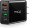 Fast Charging 3.0 Wall Charger, 4-Ports USB Charger Block, iSeekerKit Multi USB Power Adapter, Dual Charging Box Plug Brick Cube Compatible for iP...
