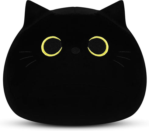 Black Cat Plush Toy-10'' Black Cat Stuffed Animal, Black Cat Anime Plush Cute Soft Plush Cat Plushie Stuffed Cat Toys, Cat Plush Pillows Toy Doll ...