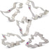Ann Clark Cookie Cutters Dinosaur Cookie Cutters 5-Pc Set Made in USA, Triceratops, Stegosaurus, T-Rex, Brontosaurus, Dino Footprint...