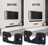 1 Pair of Black Wall Mount Bracket AH96-03064A for Samsung Soundbar HWH750 HW-H750 HW-H450 HW-J355 HWH751 HW-H751 HWJM25 HW-JM25 HWJM45C HW-JM45C ...