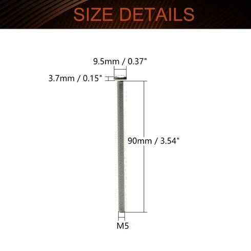 MroMax M5-0.8x90mm Pan Head Phillips Machine Screws 304 Stainless Steel Metric Cross Head Screws Bolts Fasteners Fully Threaded Silver Gray 10Pcs...