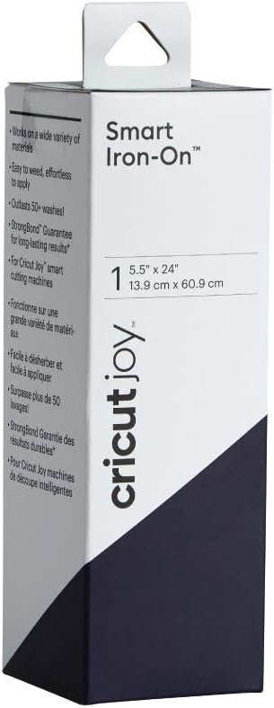 Cricut Smart Iron On Vinyl- Navy, 2ft Roll (5.5in x 24') for Joy Machine - matless Cutting for Shapes up to 4ft, & Repeated cuts up to 20ft...