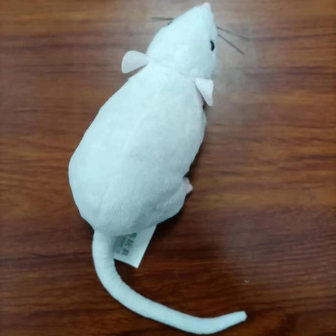 13" Soft Small Grey Rat Mouse Plush Toy Lifelike Mice Stuffed Animals Toys Dolls Gifts for Kids Pets (White)...
