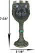 Ebros Wicca Mystical Witching Hour Black Cat Wine Goblet 7oz Feline Cats Celtic Wine Knotwork Beverage Chalice Goblet Cup With Green Gems...