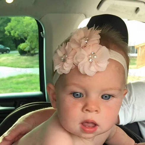 YYCRAFT Pack of 20 Pieces Chiffon 2" Flower Rhinestone for Craft Projects-Baby Pink...