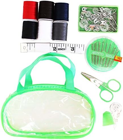 Allary 352 Home & Travel Sewing Kit with Zipper case - Assorted Colors (Single Sewing Kit)...