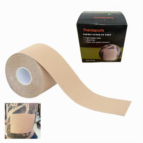 Extra Wide Tattoo Cover Up Tape Tattoo Concealer Tattoo Cover Tape Scars & Tattoo Concealing Tape Bandages For Covering Tattoos 3 in x 5 yards/7.5...