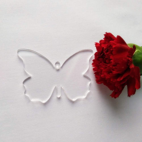 RUIXUAN 15PCS Of Blank Clear Acrylic Butterfly Key Chains Easter Party Gift Laser Cut (2.5")...