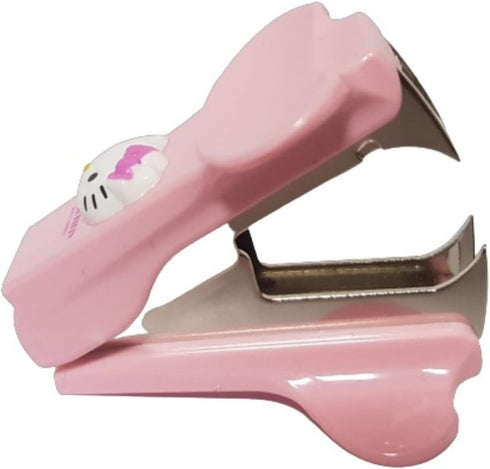 Sanrio Korea Hello Kitty Office School Stationery Stapler + Staple Remover + Staples Set, Pink...