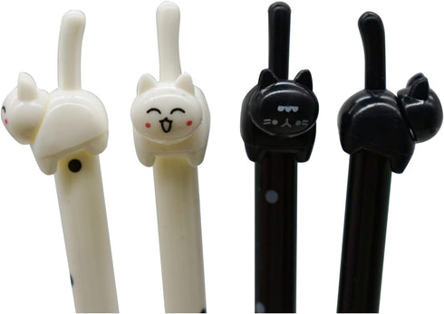 30PCS Kawaii Cat Pens Cat Tail Gel Pen For Cat Lovers Cute Animal Pens Fun Black Ink Rollerball Pens For Desk Decoration School Office Accessories...