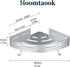 Hoomtaook Corner Caddy Bathroom Shower Shelf Wall Mounted No Drilling 2 Tier Storage Shelves Adhesive Triangle Baskets Silver Bathroom Kitchen Sto...
