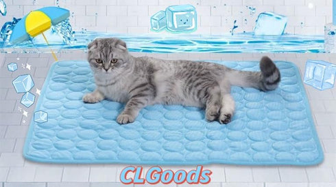 Pet Cooling Mat - Summer Cool Dog Mat, Breathable Ice Silk Cat Mat, Pet Supplies, Dog Cooling Pad (L-27x19 Inch)...