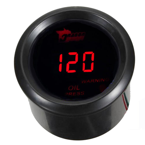 ESUPPORT Car 2" 52mm Digital Oil Press Pressure Gauge Red LED...