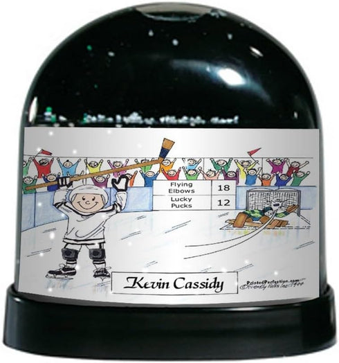 PrintedPerfection.com Personalized Hockey Player - Male Snow Globe Gift...