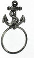 Hampton Nautical Cast Iron Anchor Towel Holder, 8.5", Antique Silver...