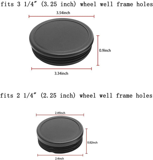 RDBS 6PCS Frame Tube Hole Plugs for 2001-2019 GMC Sierra and Chevrolet Silverado 2500HD Rear Wheel Well and Cab Frame Holes...
