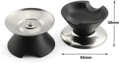 2Set Lid Knob Handle Kit Universal Replacement Kitchen Cookware Pot Pan Lid Cover Knob Handle With M5 Screw, Rubber Gasket And Stainless Steel Was...
