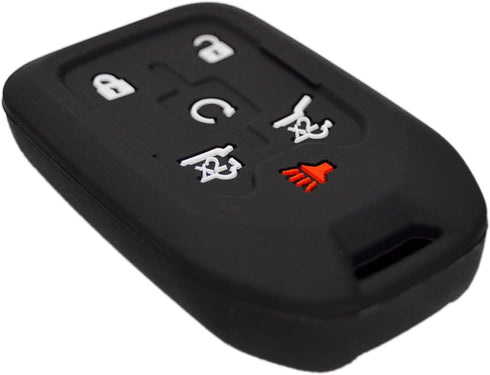 Silicone Key Fob Cover Protector for 6 Buttons Smart Key Fob Cover Case Remote Protector Skin Keyless Jacket Holder Compatible with Chevrolet Subu...