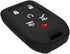 Silicone Key Fob Cover Protector for 6 Buttons Smart Key Fob Cover Case Remote Protector Skin Keyless Jacket Holder Compatible with Chevrolet Subu...