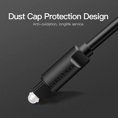 VENTION Digital Optical Audio Cable 16.5ft Fiber Toslink Audio Cord S/PDIF Port for Blu-ray CD DVD, Sound Bar,Smart TV, Home Theater, Xbox, PS4...