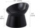Black Small Ceramic Raised Cat Bowls, Tilted Elevated Food or Water Bowls, Stress Free, Backflow Prevention, Dishwasher and Microwave Safe, Lead &...