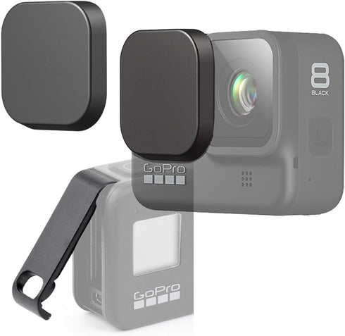 Hero8 Silicon Lens Adsorption Cap and ABS Battery Door Cover with Charging Port (2+1 Packs) for GoPro Hero 8 Black Action Camera?Fire Rock HERO8 P...