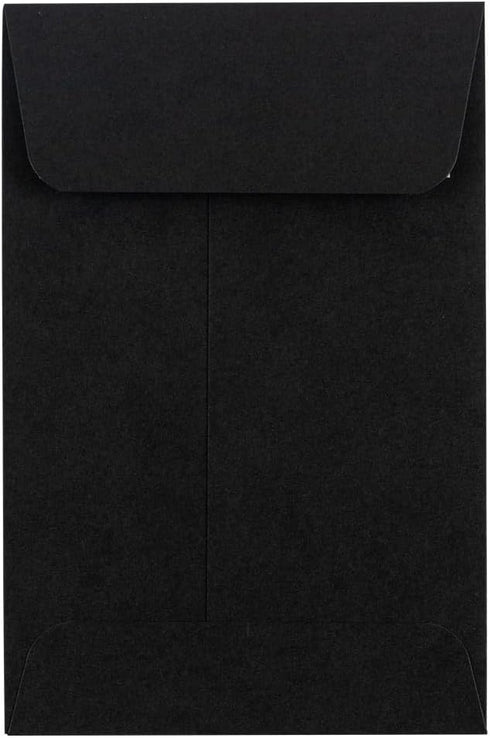 LUXPaper #4 Coin Envelopes | 3'' x 4 1/2" | Midnight Black | 80lb. Text | 50 Qty...