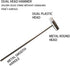 Dual Head Small Hammer, 7 Inches, Plastic Head and Metal Head, Black Plastic Grip, Double face Jewelry Mallet, Mini Hammer for Watch, Tuning, Wood...