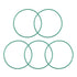 uxcell Fluorine Rubber O-Rings, 45mm OD 42mm ID 1.5mm Width FKM Seal Gasket for Machinery Plumbing, Green, Pack of 5...