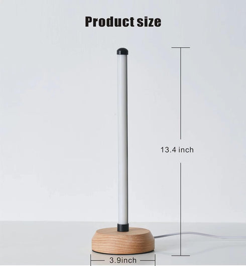 Modern Led Wood Table Lamp, 3-Color Temperature Bedside Lamp,Bedroom Bedside Night Light, Dimmable Led Lighting, Creative Home Decor, Unique House...